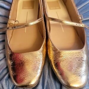 Dolce Vita Gold Flats